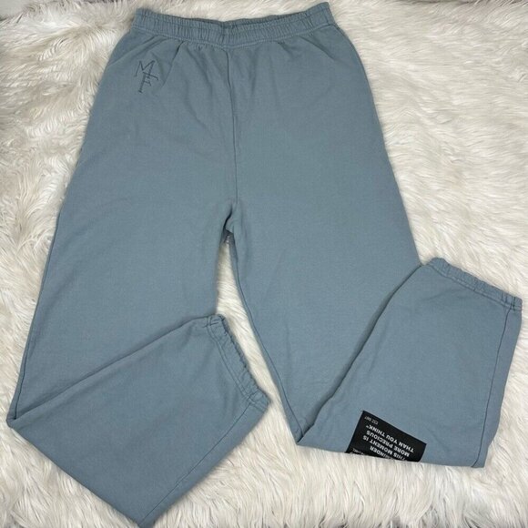 Mayfair‎ NWT Blue This Moment Is More Important Jogger Sweatpants L-XL/W28/L30 - Picture 1 of 13